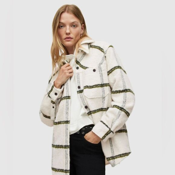 All Saints Jackets & Blazers - ALLSAINTS Monica Checked Woven Shirt